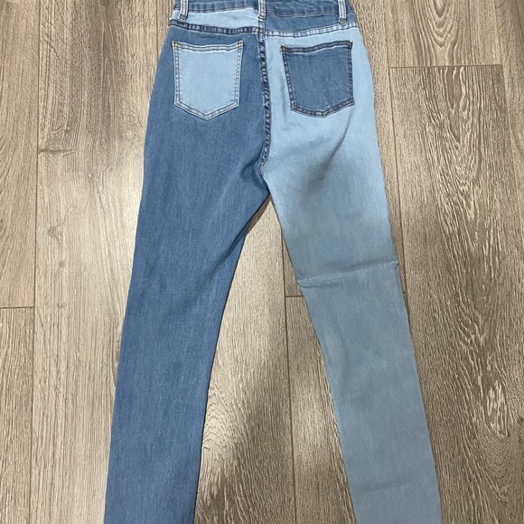 Spliced high waisted skinny jeans - Picture 2 of 3